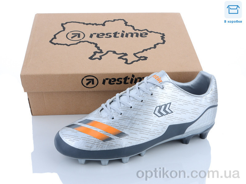 Футбольне взуття Restime DMB23667-2 silver-orange