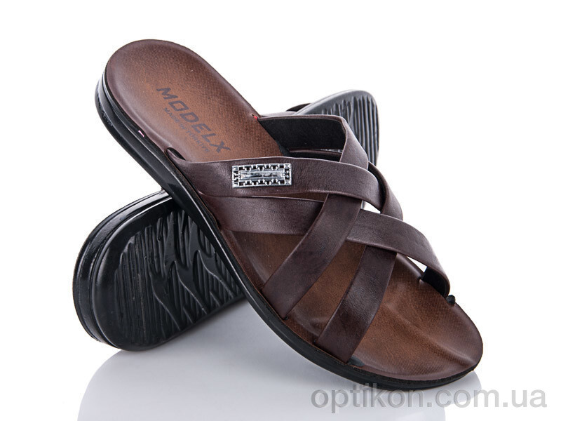 Шльопанці Makers Shoes 3537 коричневый