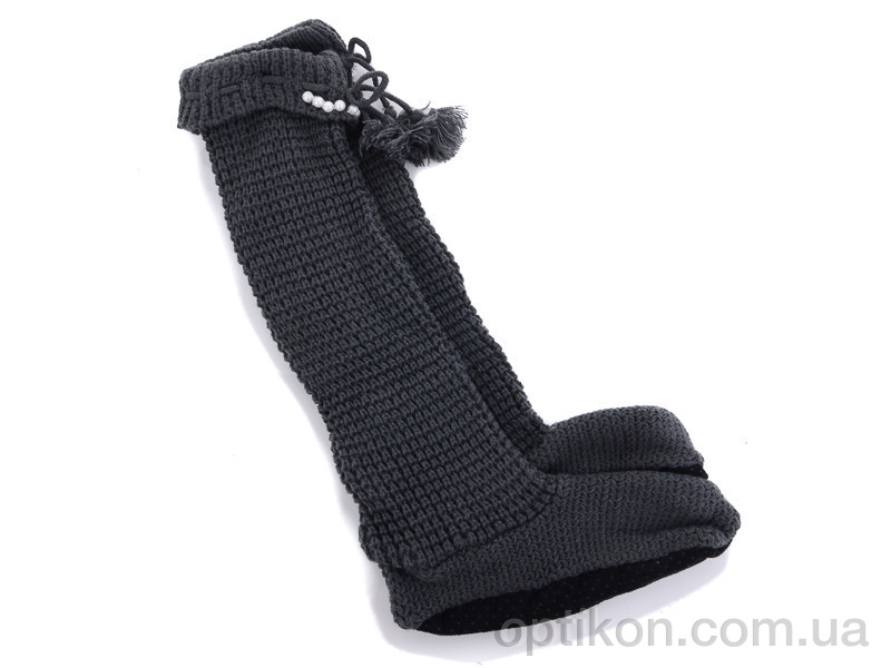 Гольфи Diana 601-3 домашняя обувь вязан.черные АКЦИЯ