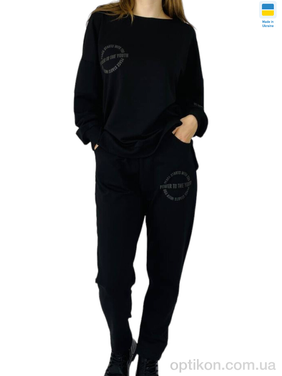 Спортивний костюм Kram 00237 чорний