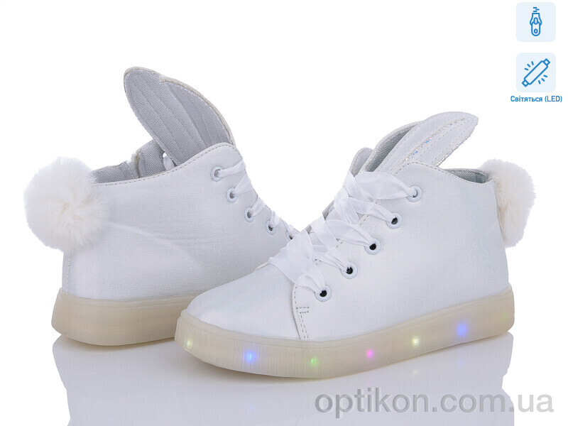 Кросівки Style-baby-Clibee LD71B white LED