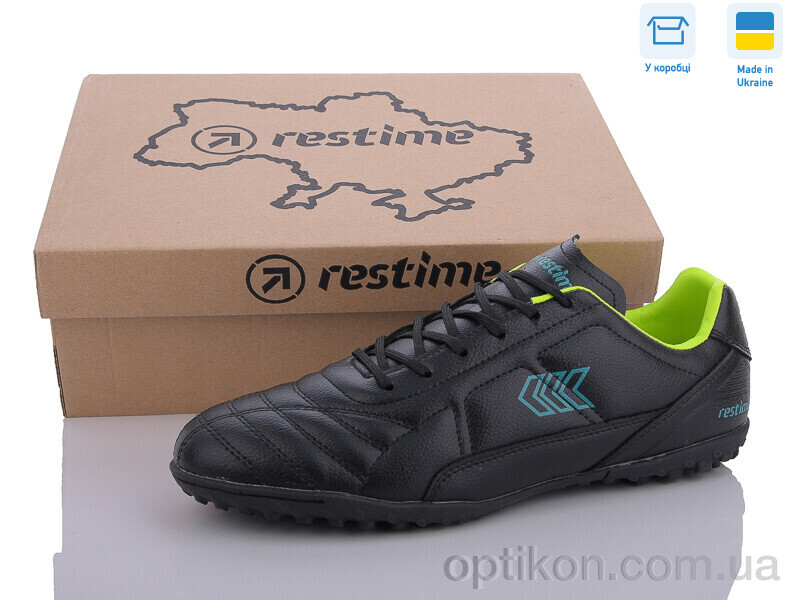 Футбольне взуття Restime DMB24140-1 black-lime