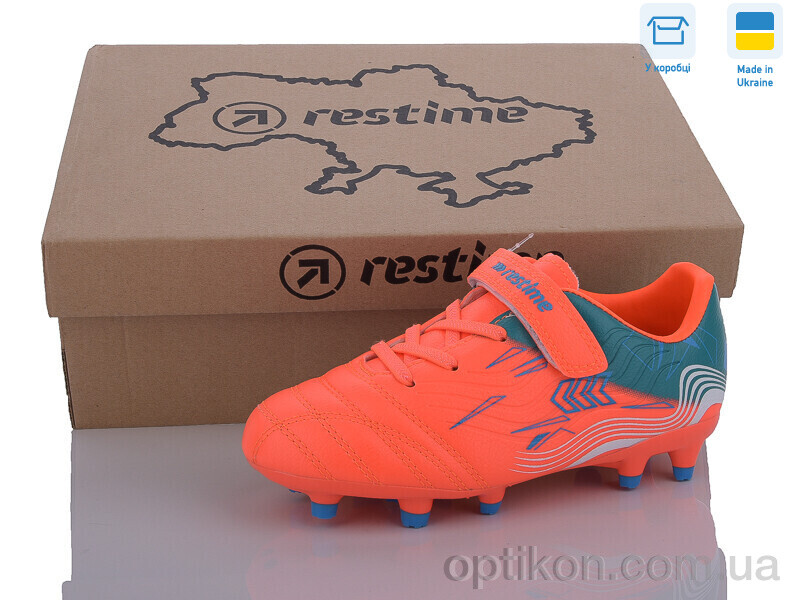 Футбольне взуття Restime DDB24137-2 orange-cyan