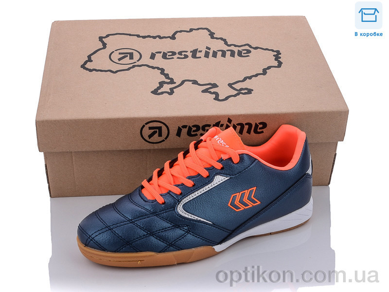 Футбольне взуття Restime DWB22030 navy-r.orange-silver