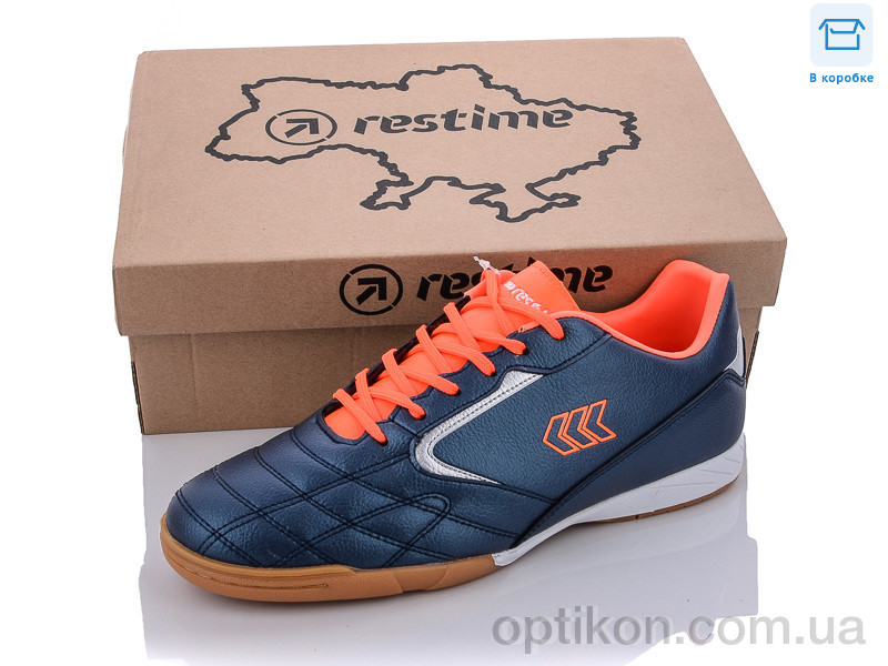 Футбольне взуття Restime DMB22030 navy-r.orange-silver