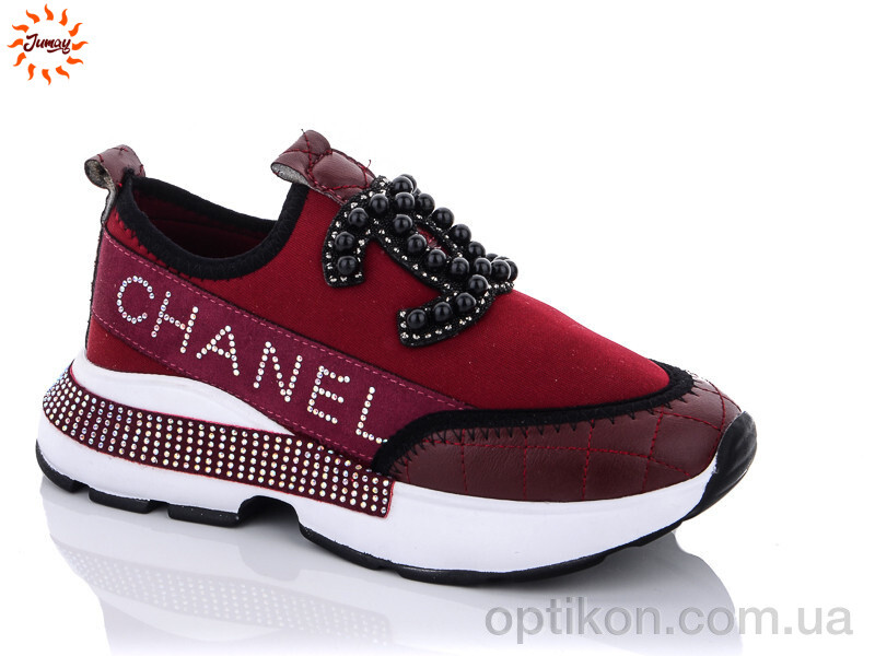 Кросівки Jumay Chanel жемчуг стразы бордо.
